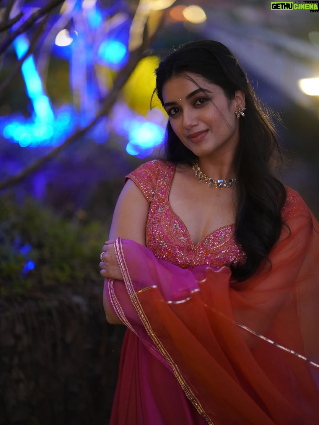 Bhagyashri Borse - 1.3 Million Likes - They say when a girl falls in love with pink, her heart is smiling 💕
