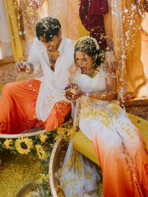 Bhaweeka Chaudhary Instagram - Haldi🌼 was a total blast 💛 Surrounded by my close ones, soaking in all the love, laughter, and crazy energy ✨ Every moment, every smile 😊 pure happiness 🤍 

#haldi #haldifunction
