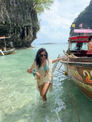 Bhaweeka Chaudhary Instagram - I love beaches, and this birthday vacation was just me and my man.
What a beautiful time we spent together 🤍
For the first time, I wasn’t celebrating my birthday as a single person
I’m a married woman now… and honestly, I never thought I’d ever say that.
But I’m so happy I married the person who has been my best friend for the past six years.
Even though I’m phobic of deep water, the beach still calms me.
The sand, the sound of waves, the sun everything felt just right this time 🌊✨
This birthday was simple, special, and full of love
#birthadygirl🎉❤️🎁 #birthdaytrip #birthdayvibes