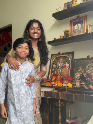 Bhoomi Shetty Instagram - Navarathri🌺✨

In my 27 years of life, I’ve never done something like what I did this past month of September—Navarathri.
For 11 days, I lived as a Brahmacharini. A non-veg lover who didn’t touch non-veg. I woke up early, draped sarees every day, did puja, read slokas, wrote Durga koti. Even when my health wasn’t at its best, I still showed up. I still can’t believe myself.
And yet, I’m so proud. Because something awakened in me, The Shakti!! 
She made me believe in myself. I didn’t crave anything, I let go of so much. So much of my emotions, desires, attachments.  These 11 days taught me that if there is ichha, dedication & pure devotion, I can do anything in this life.
I realized Shakti doesn’t need materialistic offerings she asks for truth, our bare self, our honesty. I gave my all. 
I gave my all. I’ve grown. I’ve learnt. I’ve made mistakes, but I’ve also moved forward. And I’m grateful for everything life has given me so far.
And I promise myself one thing: to live fully, to live in the present.
Thank you Kali ma🌺
.
