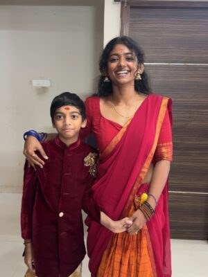 Bhoomi Shetty Instagram - Navarathri🌺✨

In my 27 years of life, I’ve never done something like what I did this past month of September—Navarathri.
For 11 days, I lived as a Brahmacharini. A non-veg lover who didn’t touch non-veg. I woke up early, draped sarees every day, did puja, read slokas, wrote Durga koti. Even when my health wasn’t at its best, I still showed up. I still can’t believe myself.
And yet, I’m so proud. Because something awakened in me, The Shakti!! 
She made me believe in myself. I didn’t crave anything, I let go of so much. So much of my emotions, desires, attachments.  These 11 days taught me that if there is ichha, dedication & pure devotion, I can do anything in this life.
I realized Shakti doesn’t need materialistic offerings she asks for truth, our bare self, our honesty. I gave my all. 
I gave my all. I’ve grown. I’ve learnt. I’ve made mistakes, but I’ve also moved forward. And I’m grateful for everything life has given me so far.
And I promise myself one thing: to live fully, to live in the present.
Thank you Kali ma🌺
.