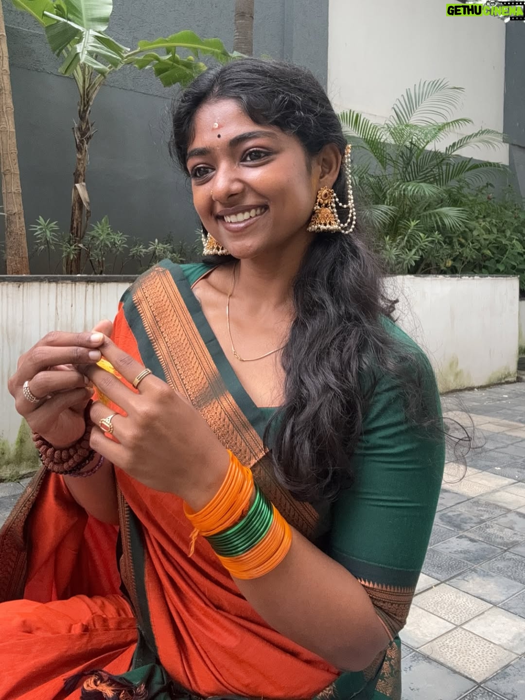Bhoomi Shetty - 21.5K Likes - Navarathri🌺✨

In my 27 years of life, I’ve never done something like what I did this past month of September—Navarathri.
For 11 days, I lived as a Brahmacharini. A non-veg lover who didn’t touch non-veg. I woke up early, draped sarees every day, did puja, read slokas, wrote Durga koti. Even when my health wasn’t at its best, I still showed up. I still can’t believe myself.
And yet, I’m so proud. Because something awakened in me, The Shakti!! 
She made me believe in myself. I didn’t crave anything, I let go of so much. So much of my emotions, desires, attachments.  These 11 days taught me that if there is ichha, dedication & pure devotion, I can do anything in this life.
I realized Shakti doesn’t need materialistic offerings she asks for truth, our bare self, our honesty. I gave my all. 
I gave my all. I’ve grown. I’ve learnt. I’ve made mistakes, but I’ve also moved forward. And I’m grateful for everything life has given me so far.
And I promise myself one thing: to live fully, to live in the present.
Thank you Kali ma🌺
.