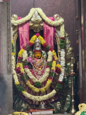 Bhoomi Shetty Instagram - Navarathri🌺✨

In my 27 years of life, I’ve never done something like what I did this past month of September—Navarathri.
For 11 days, I lived as a Brahmacharini. A non-veg lover who didn’t touch non-veg. I woke up early, draped sarees every day, did puja, read slokas, wrote Durga koti. Even when my health wasn’t at its best, I still showed up. I still can’t believe myself.
And yet, I’m so proud. Because something awakened in me, The Shakti!! 
She made me believe in myself. I didn’t crave anything, I let go of so much. So much of my emotions, desires, attachments.  These 11 days taught me that if there is ichha, dedication & pure devotion, I can do anything in this life.
I realized Shakti doesn’t need materialistic offerings she asks for truth, our bare self, our honesty. I gave my all. 
I gave my all. I’ve grown. I’ve learnt. I’ve made mistakes, but I’ve also moved forward. And I’m grateful for everything life has given me so far.
And I promise myself one thing: to live fully, to live in the present.
Thank you Kali ma🌺
.