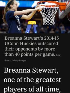 Breanna Stewart Instagram - Been grinding with @breannastewart30 and @kaleena23 ‼️ Ironically today in the @theathletichq came out with the best women’s team ever‼️‼️ UConn 2014 was listed as one of them. 7 WNBA players‼️‼️ Both Stewie and Kaleena were on that team!!! And like the article says in the slide I posted. Stewie is one of the best Women’s Players of All Time!!!