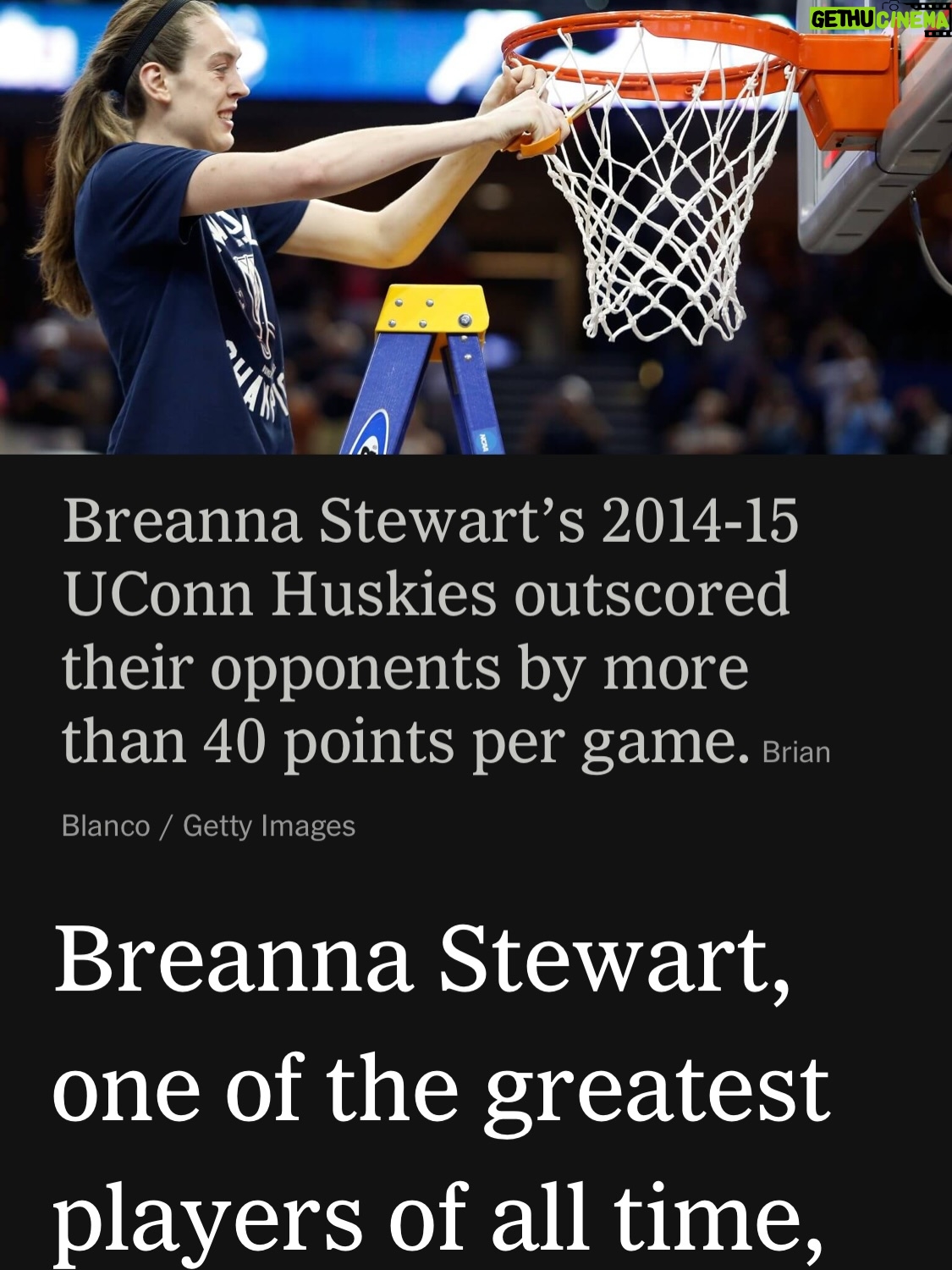 Breanna Stewart - 45.9K Likes - Been grinding with @breannastewart30 and @kaleena23 ‼️ Ironically today in the @theathletichq came out with the best women’s team ever‼️‼️ UConn 2014 was listed as one of them. 7 WNBA players‼️‼️ Both Stewie and Kaleena were on that team!!! And like the article says in the slide I posted. Stewie is one of the best Women’s Players of All Time!!!