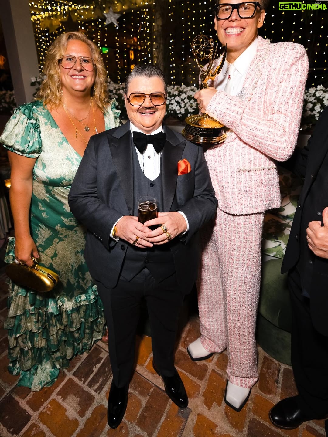 Bridget Everett - 38.7K Likes - First Emmy’s! Thrilling and well deserved win for @boomboomhiller. Proud to be nominated alongside @fancyboslady and @pthureen for writing. Shared the evening with Mr. Showbiz himself, @murrayhill. Thanks to @cdicelove13 for styling me, @alexisbittar for the bling and bag, @selkie for the dress. As always, @stuartweitzman on my toesies. Makeup by the angel @jessica.ahn and hair by the sweet @stephenlowhair 💫