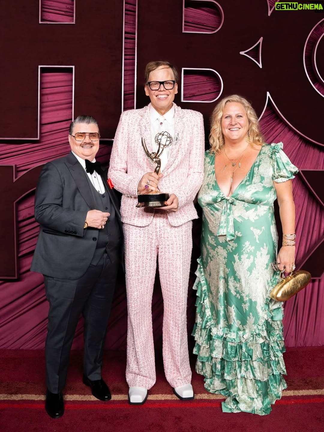 Bridget Everett - 38.7K Likes - First Emmy’s! Thrilling and well deserved win for @boomboomhiller. Proud to be nominated alongside @fancyboslady and @pthureen for writing. Shared the evening with Mr. Showbiz himself, @murrayhill. Thanks to @cdicelove13 for styling me, @alexisbittar for the bling and bag, @selkie for the dress. As always, @stuartweitzman on my toesies. Makeup by the angel @jessica.ahn and hair by the sweet @stephenlowhair 💫