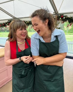 Briony May Williams Instagram - The best teammate a girl could ask for!! These pics perfectly sum up our time together in the tent for the New Year Bake Off 💕 Can’t wait for you to see it!!! Love you @tasha_f_stones ❤️

@britishbakeoff 

#bakeoff #friends #bffs