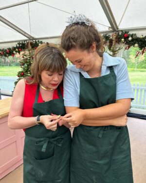 Briony May Williams Instagram - The best teammate a girl could ask for!! These pics perfectly sum up our time together in the tent for the New Year Bake Off 💕 Can’t wait for you to see it!!! Love you @tasha_f_stones ❤️

@britishbakeoff 

#bakeoff #friends #bffs