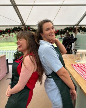 Briony May Williams Instagram - The best teammate a girl could ask for!! These pics perfectly sum up our time together in the tent for the New Year Bake Off 💕 Can’t wait for you to see it!!! Love you @tasha_f_stones ❤️

@britishbakeoff 

#bakeoff #friends #bffs