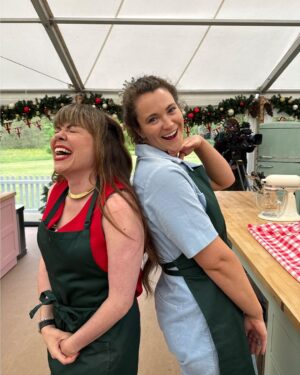 Briony May Williams Instagram - The best teammate a girl could ask for!! These pics perfectly sum up our time together in the tent for the New Year Bake Off 💕 Can’t wait for you to see it!!! Love you @tasha_f_stones ❤️

@britishbakeoff 

#bakeoff #friends #bffs
