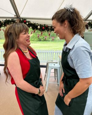 Briony May Williams Instagram - The best teammate a girl could ask for!! These pics perfectly sum up our time together in the tent for the New Year Bake Off 💕 Can’t wait for you to see it!!! Love you @tasha_f_stones ❤️

@britishbakeoff 

#bakeoff #friends #bffs
