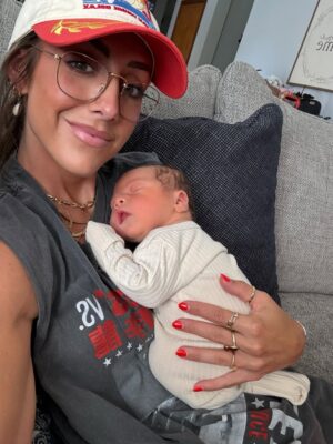 Brittany Baker Instagram - Say hello to my perfect angel baby nephew, Hudson. I’m eternally grateful to my brother and sister-in-law for bringing this 8lb 8oz coconut into our lives. We are beyond obsessed with this little nugget! I love him more than words could ever explain and my new fav hobby is staring at pics of this handsome guy. Of all the titles I’d had…. Auntie Britt is my favorite. 
🩵💙🥥🍼🫶🏻🥰