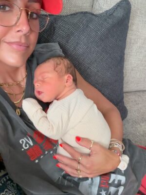 Brittany Baker Instagram - Say hello to my perfect angel baby nephew, Hudson. I’m eternally grateful to my brother and sister-in-law for bringing this 8lb 8oz coconut into our lives. We are beyond obsessed with this little nugget! I love him more than words could ever explain and my new fav hobby is staring at pics of this handsome guy. Of all the titles I’d had…. Auntie Britt is my favorite. 
🩵💙🥥🍼🫶🏻🥰