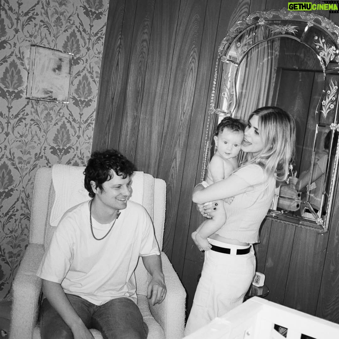 Carlson Young - 7.4K Likes - at home with our sweet baby eva and @elizabethmiiiranda 🫶🏼