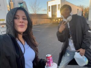 Carmela Zumbado Instagram - A little Chi town behind the scenes because Force season 3 is here TOMORROW!! Buckle up because we go out with a bang (or three) @gary_lennon style 😎💥