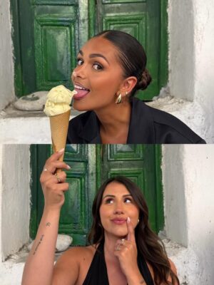 Caroline Ambrosini Instagram - P’tit recap sympa de nos vacances à Mykonos 🇬🇷🦋