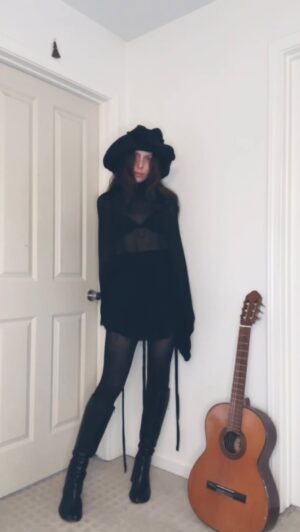 Chelsea Wolfe Instagram - chatting personal style 🌑 

#minimalistgoth #softgoth #personalstyle #antifashion #hobbitstyle #hermit #dailystyle #grwm #getdressedwithme #signaturestyle #90sfashion #witchfashion #allblackclothing #anndemeulemeester #rickowens #bloodmilk #margielatabi
