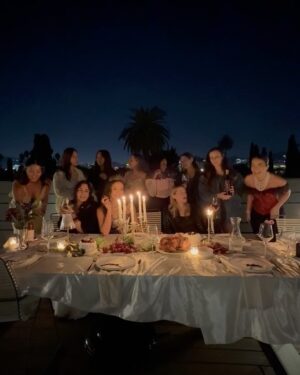 Chelsea Zhang Instagram - 𝓌𝒾𝓉𝒽 𝒻𝓇𝒾𝑒𝓃𝒹𝓈 𝒶𝓇𝑜𝓊𝓃𝒹 𝓉𝒽𝑒 𝓉𝒶𝒷𝓁𝑒 ✨ 

My lil slice of heaven 💛 @third.spacela is my events & hosting page ✨

Celebrated another year with a Baroque Themed Rooftop Dinner— very inspired by my outfit (@shopakira ) and the queens I’m surrounded by in this beautifully complex city ✨ 

The miracle of relationships never fails to amaze me — Each friend a story of divine design. Couldn’t have planned the seats at my table if I tried and i wouldn’t want it any other way ❤️ 

———————-

I love a full event experience — I delight in excellence and details… but also catch me at 6pm crying because I tried to set up a party by myself 🫠. To be met with friends who fly to the rescue, laugh it off and tell me they would have shown up if it  were just two pieces of bread on an barren table 🤣 — healed a lot in little Chels’s heart. 

Thankful for my friends who help head knowledge become heart knowledge by loving me thru every version of myself (especially troll Chelsea — shes a problem. 🧌🤪) 

I pray that this type of community surrounds you and is never taken for granted ❤️✨ 

#community #girlhood #dinnerparty #hosting #perfectionism #birthday #celebration #rooftop #citylife #adulting #adultfriendships #oliviadean #artofloving