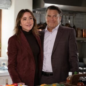 Christa Miller Instagram - Thanksgiving: when you come for the mashed potatoes but leave with a renewed understanding of why therapy is important. Happy Thanksgiving from your favorite Liz and Derek, who already have sessions booked. 🦃 🥔💥 #NationalTherapyRecruitmentDay #shrinking