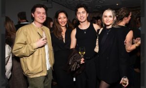 Christina Chang Instagram - What a lovely evening, celebrating this great group of loons. iykyk. 
It was undeniably fun to mom @hudsonwilliamsofficial   laugh hysterically with @connorstorrieofficial ♥️ And this wouldn’t have even been made possible without @jacob.tierney   @brendanjamesbrady - they’re the most loved 🐐 
Thank you to @cravecanada & @hbomax for giving @rachelreidwrites stories a worldwide platform! Y’all are in for a steamy, sweaty, sexy ride.
Feeling ever so grateful to be along for it. Pinch me. 

HMU: @simoneotis 🙏🏻
Snaps: Arthur Mola, Harold Feng 📸 

#heatedrivalry #hollander #tunamelts #loons #crave #hbomax