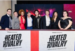 Christina Chang Instagram - What a lovely evening, celebrating this great group of loons. iykyk. 
It was undeniably fun to mom @hudsonwilliamsofficial   laugh hysterically with @connorstorrieofficial ♥️ And this wouldn’t have even been made possible without @jacob.tierney   @brendanjamesbrady - they’re the most loved 🐐 
Thank you to @cravecanada & @hbomax for giving @rachelreidwrites stories a worldwide platform! Y’all are in for a steamy, sweaty, sexy ride.
Feeling ever so grateful to be along for it. Pinch me. 

HMU: @simoneotis 🙏🏻
Snaps: Arthur Mola, Harold Feng 📸 

#heatedrivalry #hollander #tunamelts #loons #crave #hbomax