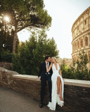 Cindy Marina Instagram - A Roman dream 🤍✨ 

Shot by the talented @lunapictures.al 
Dress by amazing @aiahmariage 
Makeup by bestie @henrigjata_mua 
Hair by my baby @florii_hairstyle