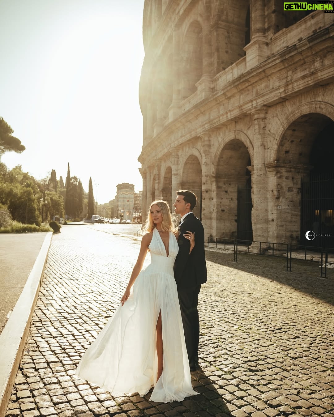 Cindy Marina - 10.4K Likes - A Roman dream 🤍✨ 

Shot by the talented @lunapictures.al 
Dress by amazing @aiahmariage 
Makeup by bestie @henrigjata_mua 
Hair by my baby @florii_hairstyle