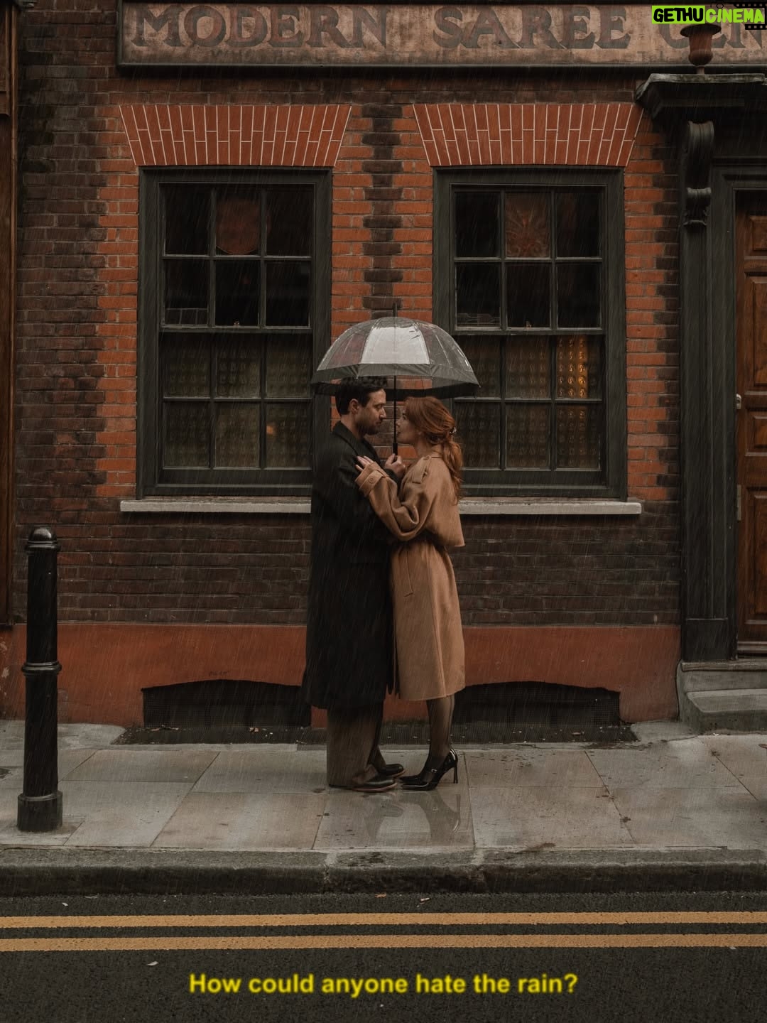 Courtney Halverson - 19.3K Likes - “How could anyone hate the rain?” 🌧️ Sharing an umbrella, a playlist, a kiss, and a lifetime together. What could be better? 

From our recent visit to London, as captured by @incaseofbrit. 
.
.
.
 #movielike #cinematicmoments #howcouldanyonehatetherain #romanticstyle