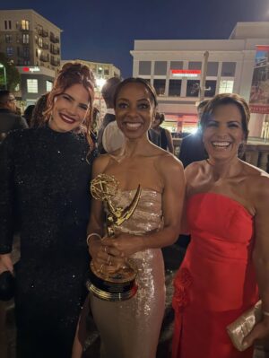 Courtney Hope Instagram - Beaming from another wonderful time at the 52nd Daytime Emmy Awards! So honored to be nominated again and to have shared this evening with my dad ☺️. I took one photo the entire evening, so I’m thankful for everyone else who could capture some little moments! I love my Daytime family ❤️

Congrats to all the winners 🫶🏼🏆! @youngandrestlesscbs 

💄 Makeup by my girl Stacey 🥰! @sbrowning224 
💇🏽‍♀️: @amberkekich
💅🏼: @gorejessnails