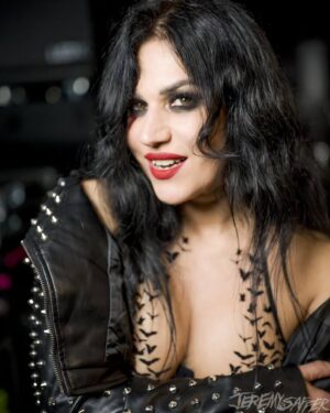 Cristina Scabbia Instagram - Surprise!!! Cristina @cristinascabbia and I have teamed up again and just dropped 4 all new prints for BF/CM and all orders today and tomorrow will come with a Cristina guitar pick! many other signed/unsigned Cristina/Lacuna Coil prints are on sale as well! Cri is absolutely one of my favorite people to work with. so pumped to share these photos as prints. get em while you can!