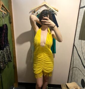 Danielle Haim Instagram - I’m so excited for you guys to hear I quit! here are all the dresses I got at squaresville 2 hours before our shoot with PTA at steamer cleaners in the valley lol (I think we chose the best ones???)