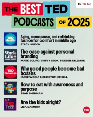 Debbie Millman Instagram - Ooooh! Two episodes! Design Matters with @jonbatiste and as a guest on @adamgrant’s brilliant podcast Work/Life! Thank you @ted! 🎙️🎙️🎙️🎙️🎙️🎙️

Repost from @ted
•
As we wrap up 2025, there are so many TED podcast episodes that captivated us, challenged our assumptions and stole our hearts — here are 10 of our favorites. From musical genius @JonBatiste on why music and community are innately intertwined to how James Beard Award-winning chef Sean Sherman (@the_sioux_chef) connects local communities through indigenous ingredients, and how to better understand workplace imposter syndrome with a little help from Fixable hosts @annemorriss and @francesxfrei, these episodes will help you wrap up your year right — and enter the new one inspired, curious and hopeful for the future.⁠
⁠
Dive into these ideas and more wherever you get your podcasts.