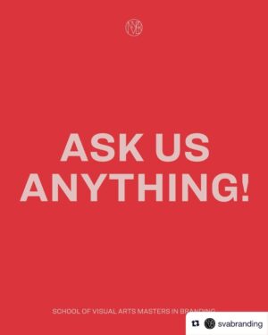 Debbie Millman Instagram - Repost from @svabranding
•
‘Ask Us Anything’ happening this week 💬

Curious about the SVA Masters in Branding program? Join us for an open, informal ‘Ask Us Anything’ info session where program leadership answer your real questions about curriculum, workload, career outcomes, admissions, and what it’s actually like to be in the program.

Whether you’re considering applying this year or just exploring your next step, this session is for you. All who attend will have their application fee waived! Come curious. Leave informed.

🔗 Register: https://tinyurl.com/svaama