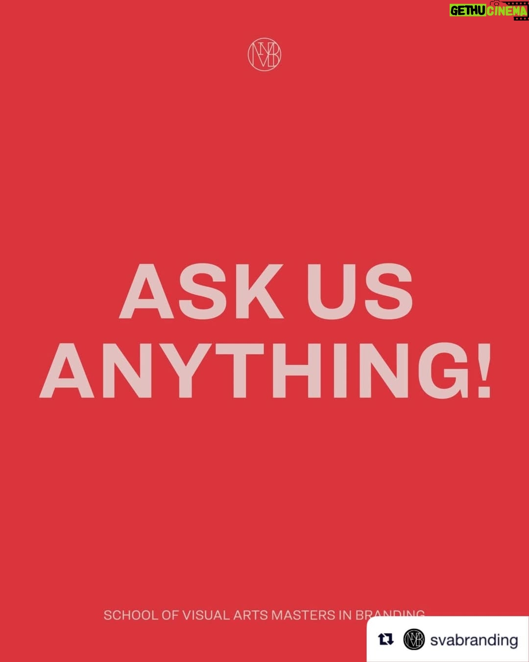 Debbie Millman - 10.4K Likes - Repost from @svabranding
•
‘Ask Us Anything’ happening this week 💬

Curious about the SVA Masters in Branding program? Join us for an open, informal ‘Ask Us Anything’ info session where program leadership answer your real questions about curriculum, workload, career outcomes, admissions, and what it’s actually like to be in the program.

Whether you’re considering applying this year or just exploring your next step, this session is for you. All who attend will have their application fee waived! Come curious. Leave informed.

🔗 Register: https://tinyurl.com/svaama