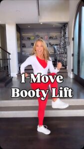 Denise Austin Instagram - I know we all get so busy during the holidays so I wanted to share with you One Easy Move you can quickly squeeze in to your day!!!! You can tone, tighten and lift your booty all at once!! Try it today and tell me if you feel the burn… even a few minutes makes such a difference!! You can even do this in the kitchen or in your bedroom before you get ready for a holiday party!!!! “Look great from behind“ Keep moving and stay strong… You’ve GOT THIS! Xoxo 

#fitover50 #toningworkout #toneitup #gluteday