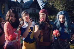 Dianne Doan Instagram - I cannot believe it’s been 10 years since the premiere of Descendants. This was my first major role, my first time on a big set. So many firsts. These films have given me so much. So many lessons, memories, friendships that will last a lifetime and arguably changed the trajectory of my life. Thank you, to everyone who has loved our films. THANK YOU. 

Thank you @josann818 @saraparriott @kennyortegablog @nakethamattocks and Wendy Japhet for believing in me and giving me the gift of being LONNIE🤍✨

Looking back, I have so manny photos that I’ve kept for myself… here’s just a snippet of this magical time🥹