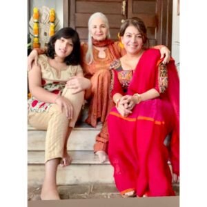 Divya Seth Shah Instagram - See , Still Together , Forever 💙🩵💙

Not a great photoshop job,But You get the drift 
Mihika would have giggled at My attempt

Here’s to Eternity
.

.

.

#motherdaughterlove