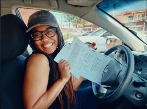 Dominique Fishback Instagram - Yesterday 7/17 I finally got my driver’s license! 
🥹🥹🥹

When I was 15 I started to dedicate everything I had to acting and because of that ( and being from New York 😉) some of the basic life skills were not prioritized— like learning how to drive. 👀

All my time was spent chasing my dream. Writing, performing, school and basketball.
From practices to rehearsals, auditions and one woman shows, from The Deuce to Swarm and every effort in between, took everything I had and I was relentless.

Can you believe that I had the ability to believe that I could make it to the BIG SCREEN but never in my wildest dreams did I think I would be driving!?! 😂😂😂 

Wow.

Edit :  7/17/23 I recorded my first song ever, it’s called Stalemate 🎶🎶🎶 can’t wait to share that with ya!!! 717 looking like magic!