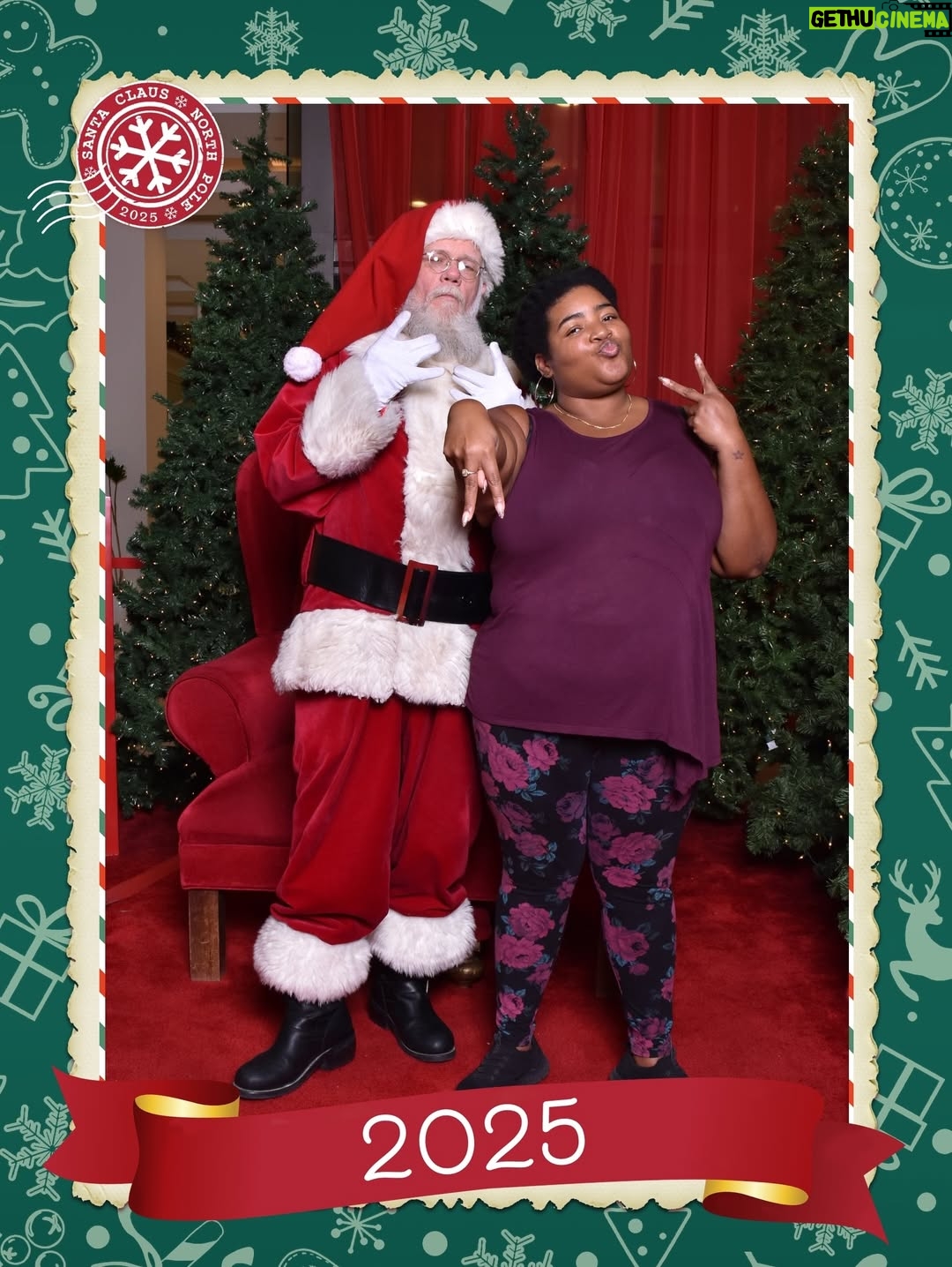 Dulcé Sloan - 5.2K Likes - Here is the full Santa photo shoot! Merry Christmas yall 🎄🎅🏼🥰 Thank you to the Santa at the Sherman Oaks Westfield mall for my Christmas miracle.
