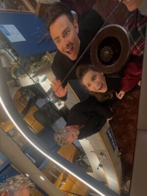 Eden Sher Instagram - I shot a Xmas movie for @hallmarkchannel in real life Europe on a real life riverboat & had a magical time & made lifelong friends & now you all get to see it November 9!!! Highly recommend watching bc it’s v fun & would like to film a sequel. Here are a selection of BTS photos/vids documenting the merriment & chaos!!!
Special shoutout to @ananddb for coming to my hotel room at midnight to help me cut a hair tie out of my hair ily forever 🙏💓