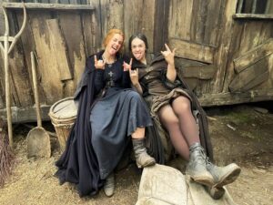 Eliza Butterworth Instagram - The 10 year anniversary of The Last Kingdom!!! ♥️⚔️♥️ Without a doubt this will forever be one of the most joyous, magnificent, magical and absolutely life changing chapters of my existence!! Any of our cast and crew can attest to this and we are connected forever through this beautiful show which was made over 8 years! The best job I will ever have! This show brought me the bestest friends anyone could dream of, the most stunning memories as well as an unbelievable education from all of the exquisite cast and crew in all things acting, filming and production. These people are magic and these photos and videos do no justice to show the years of fun and laughter we had together filming in beautiful Budapest! I started the show at age 21 and ended age 28 as a royal Saxon grandmother having the time of her life! This show allowed all of us actors to expand our range and they believed in us to carry such amazing storylines and relationships which blows my mind! Our crew and production team were exquisite in every way possible and brought every single second of this show to life! And the best part of all of these years of fun is getting to connect with our stunning fans who joined us for the epic ride and made it all possible! We love you so much! Thank you or everything!!! DESTINY IS ALL ♥️🥹♥️