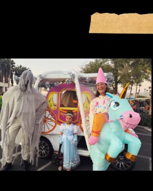 Elysia Rotaru Instagram - About last night… Cinderella definitely made it to the Halloween party and got home before the the carriage ( and @ryslife and I ) turned into a pumpkin 🎃 #halloween2025