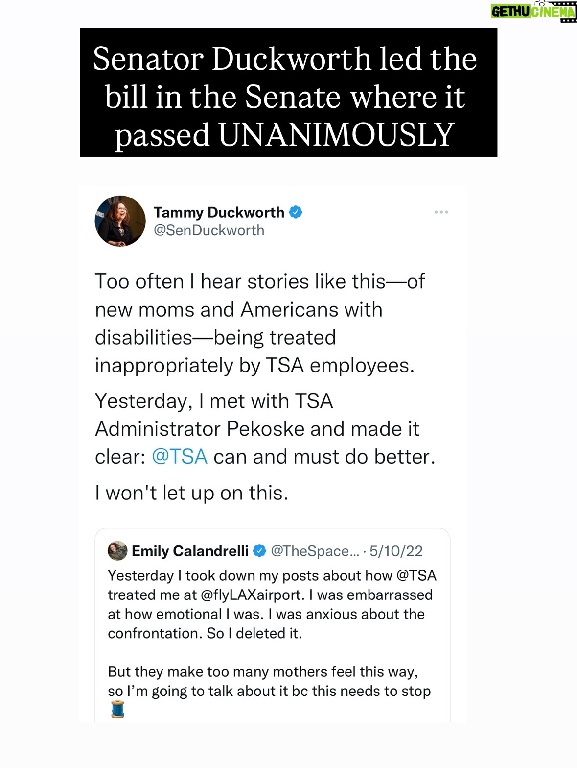 Emily Calandrelli - 72.1K Likes - Omg you guys, IT PASSED!!!! Mommas - WE DID IT!!!!!!!

Huge thank you to @repswalwell @senduckworth @repmariasalazar @reppettersen @repandrewgarbarino and @repluna for your support of mothers. 

Thank you to @chamberofmothers for getting this ACROSS THE FINISH LINE!

Thank you to everyone here who ever called their reps to garner support for this!

And a special thank you to all of my DC friends who helped me along the way - you know who you are 👏🏻❤️

OMG WE DID IT!!! 🍼🍼🍼🍼🍼🍼