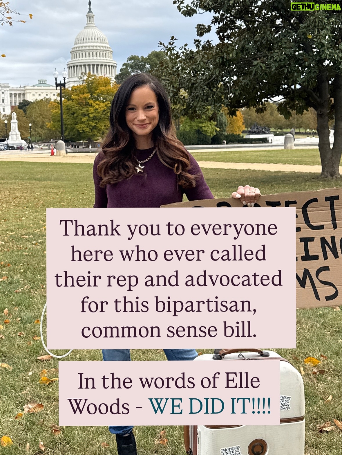 Emily Calandrelli - 72.1K Likes - Omg you guys, IT PASSED!!!! Mommas - WE DID IT!!!!!!!

Huge thank you to @repswalwell @senduckworth @repmariasalazar @reppettersen @repandrewgarbarino and @repluna for your support of mothers. 

Thank you to @chamberofmothers for getting this ACROSS THE FINISH LINE!

Thank you to everyone here who ever called their reps to garner support for this!

And a special thank you to all of my DC friends who helped me along the way - you know who you are 👏🏻❤️

OMG WE DID IT!!! 🍼🍼🍼🍼🍼🍼