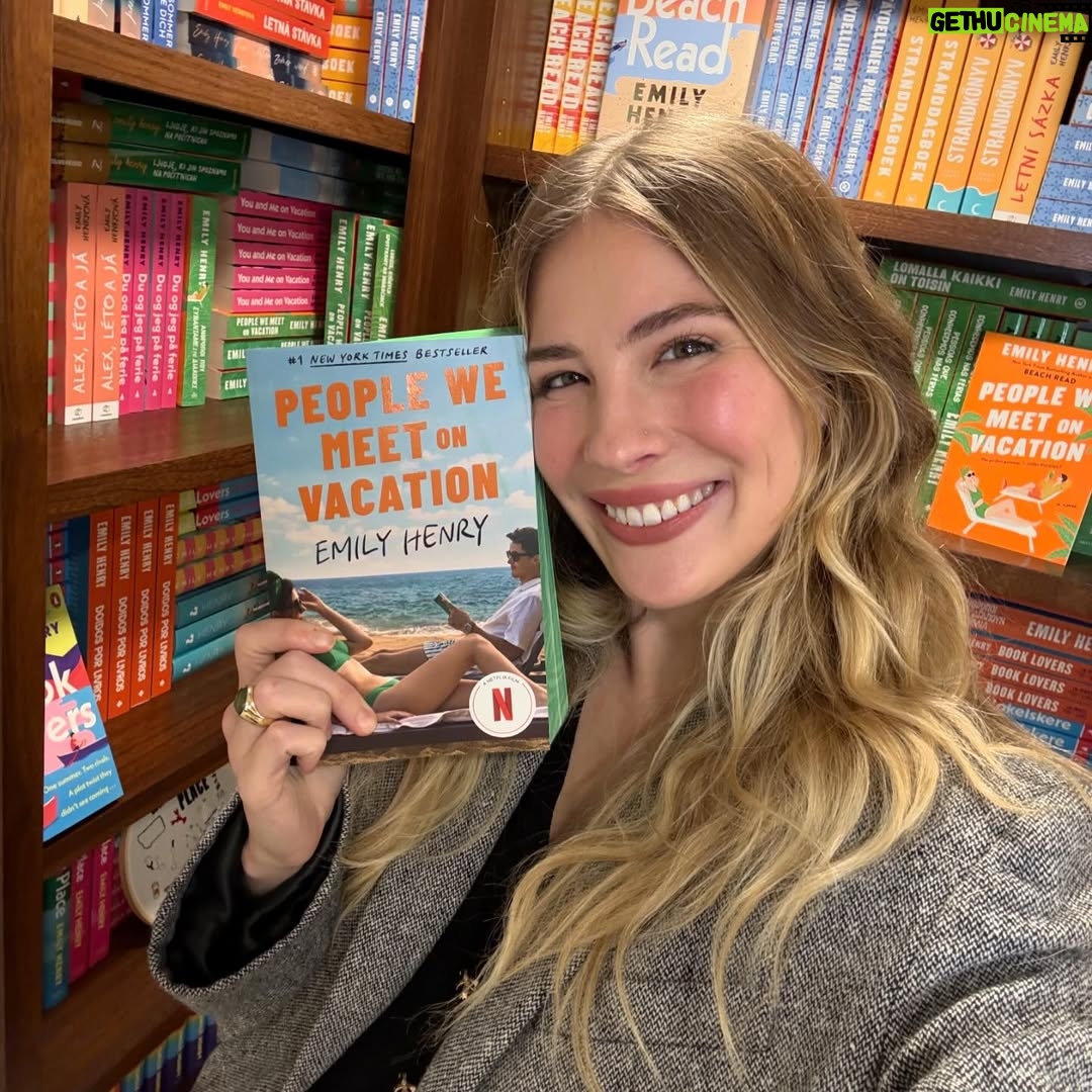 Emily Henry - 53.5K Likes - Four days until the trailer drops but the movie tie-in edition of People We Meet on Vacation is in stores NOW and I love it sm 🧡💚🧡💚