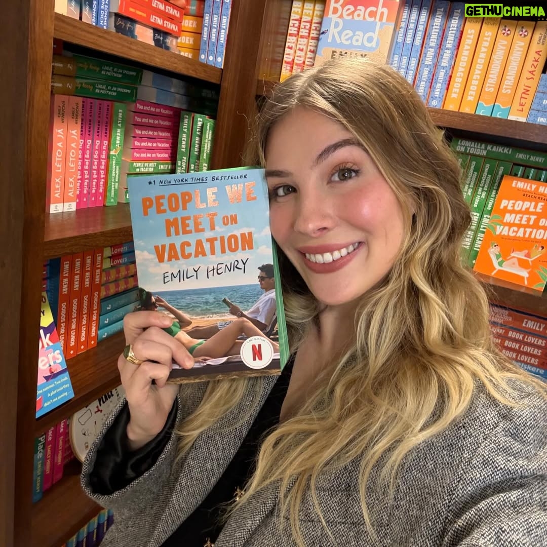 Emily Henry - 53.5K Likes - Four days until the trailer drops but the movie tie-in edition of People We Meet on Vacation is in stores NOW and I love it sm 🧡💚🧡💚