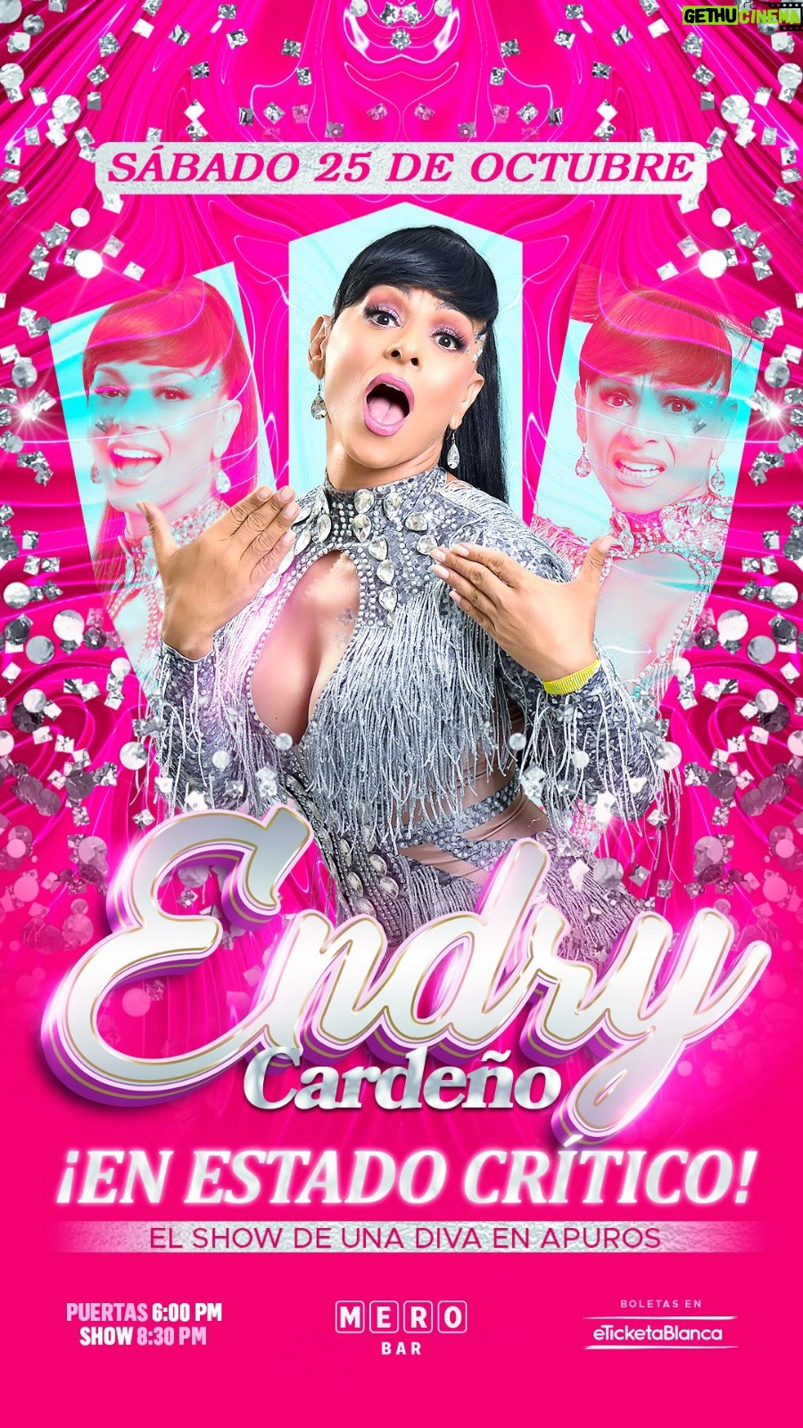 Endry Cardeño - 408 Likes - La inigualable @endrystar presentará su show este SÁBADO 25 DE OCTUBRE🥹🥰

Y créanos que tenerla en Mero Bar nos hace tan felices, porque ella con su talento ilumina de talento y alegría nuestro espacio 🥺🤭

¿Quieres verla? 🔥🤔

🗓️Sábado 25 de octubre 
🎟️ Boletas en: www.eTicketaBlanca.com