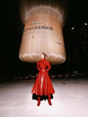 Fiona Xie Instagram - They built a balloon. We built a legacy.  @moetchandon returns to F1 Singapore—because 280 years of champagne excellence doesn’t whisper.

Enjoy responsibly. Don’t drink and drive. 

@Moetchandon @sushisambasingapore @visitsingapore @F1 #MoetChandon
#DrinkResponsibly #ToastwithMoet #PaidPartnership @scenesixfive