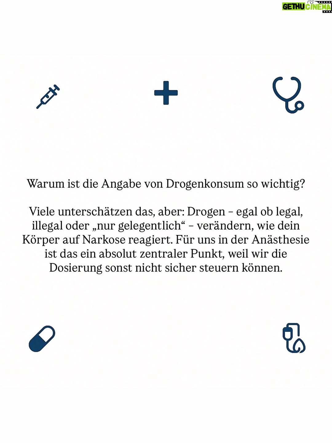 Franziska Böhler - 6.6K Likes - ….keine Sorge: Wenn wir im Aufklärungsgespräch nach Drogen fragen, planen wir keine Afterhour — nur deine Narkose.
Also: Sag’s einfach. Wir sind schwer zu schocken🤍.
#narkose #anästhesie #nurse #SagEsUnsEinfach #Gesundheitsaufklärung #Medizin #Krankenhausalltag #OperationFacts #HealthcareEducation #WirHabensSchonAllesGehört #MedicalTruths #drugs